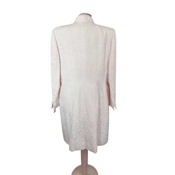 Tahari Arthur S. Levine Ivory Brocade Coat Dress Set Elegant Formal Wear 16 NWT - Picture 5 of 13